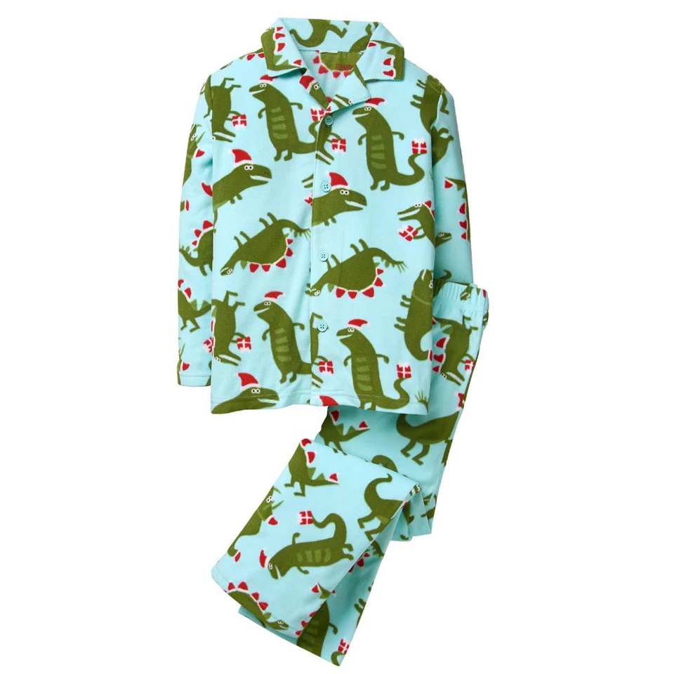 Nuevo con etiquetas Conjunto de pijama polar de dinosaurio Gymboree Boy Dino Navidad muchos tamaños vacaciones Foto 1 de 1