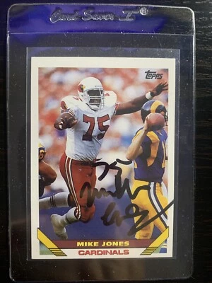 Autograph 1993 Topps Mike Jones #8 Phoenix Arizona Cardinals Signed - Image 1 of 4