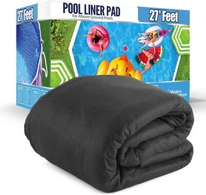 Above Ground Pool Liner Pad, 27' Foot Round, Pre-Cut Heavy Duty Outdoor Pool Pad - Picture 1 of 7