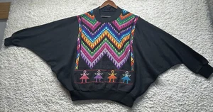 Huly’s Women’s Colorful Aztec Print Bright Sweater See Measurements - Picture 1 of 7