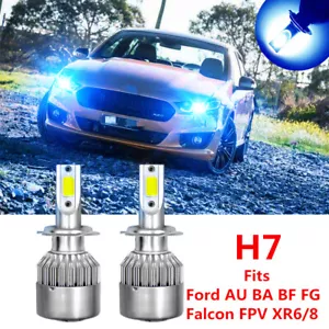 Fits Ford AU BA BF FG Falcon FPV XR6/8 - 2x H7 ICE Blue Headlight Globes Lights - Picture 1 of 11