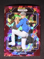 2022 Prizm Draft Picks Base Burgundy Cracked Ice #PDP91 Henry Williams /23