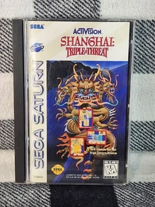 Shanghai Triple Threat (Sega Saturn) Completo con Tarjeta Reg - Probado - Auténtico - Imagen 1 de 5