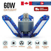 60W Deformable Garage LED Light 6000LM Workshop Shop Ceiling Lamp E26 E27 Base #