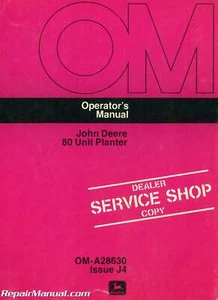 John Deere 80 Unit Planter Operators Manual - Picture 1 of 1