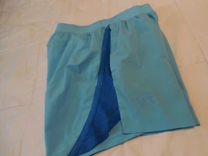 Women's Medium Blue Under Armour Fitted Running Shorts - Picture 1 of 3