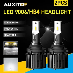 9006 AUXITO High Power LED Headlight Kit High Low Beam Bulbs US Stock Fast Ship - Picture 1 of 12