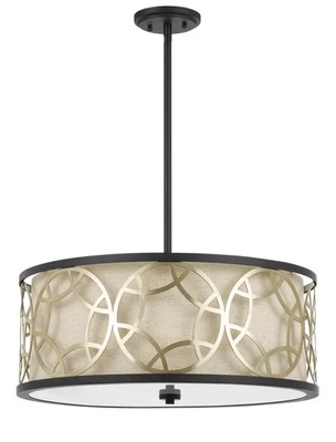 Cal Lighting Carmel 4-Light Antique Brass Metal Pendant, Modern Indoor Lighting - Image 1 of 4