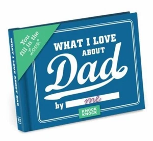 Knock Knock What I Love about Dad Fill in the Love Book Fill-In-The-Blank Gift - Foto 1 di 1