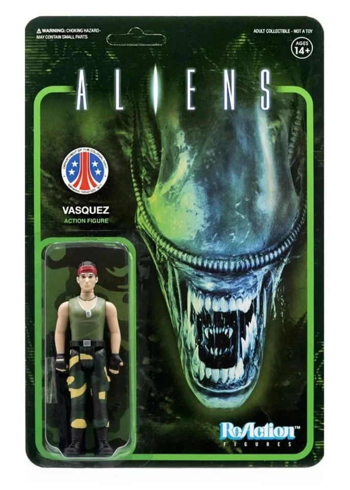 Figura de acción 2020 VASQUEZ Colonial Marines ReAction Super7 ALIENS 3,75" Foto 1 de 1