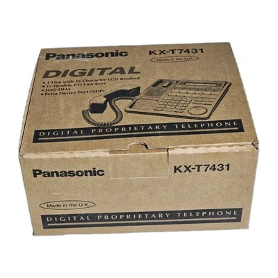 Panasonic KX-T7431 12-button Display Digital Phone Black *New In original box* - Image 1 of 4
