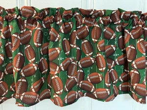 Football Window Valance Curtain Sports Bedroom Window Treatment Curtains RV - Picture 1 of 3