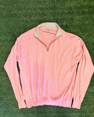 Para Hombre Rosa Peter Millar Cuarto Cremallera Talla XL Se Ajusta a M/L Foto 1 de 4