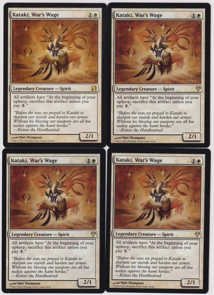 MTG 4X Kataki, War's Wage X4 Modern Event Deck & Modern Masters Magic - NM - Image 1 of 1
