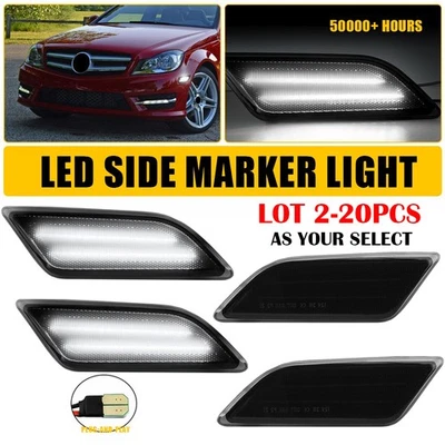 2-20X LED Parachoques Luz Marcadora Lateral Para 12-14 Mercedes Benz W204 C250 Clase C350C Foto 1 de 4