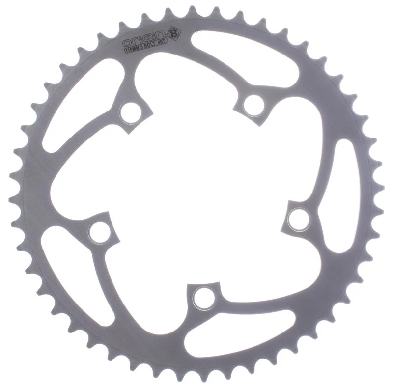ORIGIN8 Alloy Blade110mm 5-bolt 44T 6061-T6 Silver Chainring - Image 1 of 1