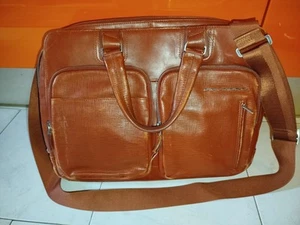 Borsa Lavoro pc laptop iPad PIQUADRO EN 2821 pelle amaranto originale - Picture 1 of 12