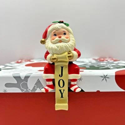Vintage Russ Santa Clause Shelf Christmas Stocking Holder Hanger - Image 1 of 4