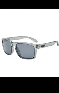 Holbrook Style Gloss Dark Clear Frames Black insert and Black Tint UV400 Lenses - Picture 1 of 3