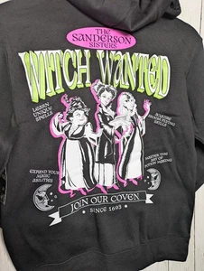 NUEVO CON ETIQUETAS Disney Hocus Pocus Cremallera Sudadera con Capucha XS Sanderson Hermanas Gótico Acogedor Bruja Halloween - Imagen 1 de 5