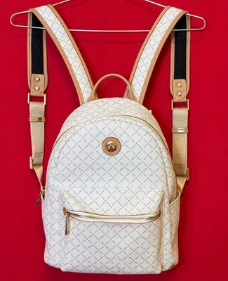 $200 La Tour Eiffel ❤️ Women’s White Logo Backpack Luxury Finished 5x10x12” - Image 1 of 4