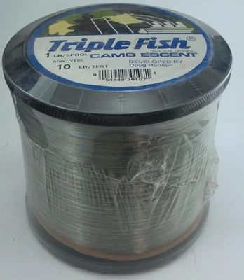 Triple Fish 001LB01020 Camo Escent Línea de carrete a granel 10 lb prueba 6000 yd Foto 1 de 3