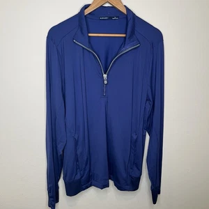 B. Draddy Blair Half Zip Golf Performance Pullover Regal Blue Men's Large - Picture 1 of 7