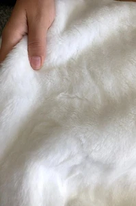 Soft White Faux Fur Fabric 100% Polyester -  1/2 Yard - Picture 1 of 4