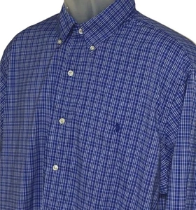 Ralph Lauren Mens Blue Plaid Performance Button Down Shirt Classic Fit Sz XL - Picture 1 of 11
