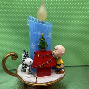 Charlie Brown Christmas Flickering LED Holiday Candle ~ Snoopy Peanuts - Picture 1 of 12