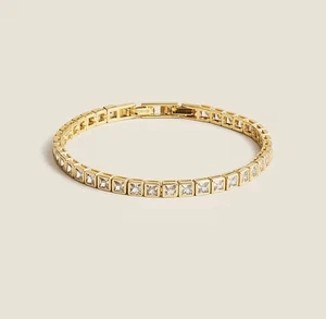 J Crew Square Tennisarmband mit Zirkonia Lünette besetzt - Bild 1 von 1