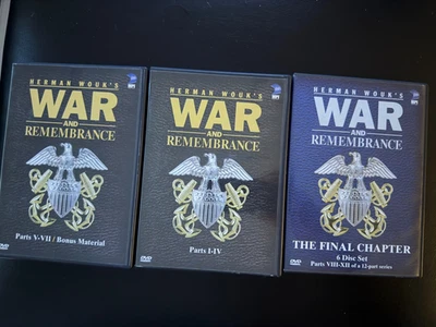 War and Remembrance: Complete 12 Part Series (DVD x 12) OOP VG Herman Wouk - Image 1 of 4