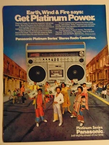 1980 PANASONIC STEREO RADIO CASSETTE PLAYER Earth-Wind & Fire Print Ad - Bild 1 von 1