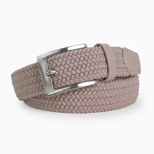 Men's Woven Elastic Golf Belt - Khaki [Size S-2XL] - Picture 1 of 3