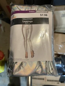 NWT WAY TO CELEBRATE Woman Halloween Leggings White Size Small/ Medium - Picture 1 of 1