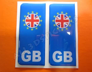 2 x Adesivi Resinati 3D Targa Bandiera Gran Bretagna Regno Unito UK - Foto 1 di 1
