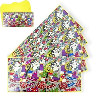 Madhubani Artwork Handmade Shagun Envelopes for Wedding, Festivals | Pack of 5. - Picture 1 of 13
