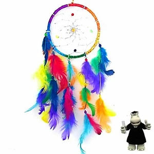 ATRAPASUEÑOS NIÑAS NIÑOS CHAKRA ARCO IRIS ATRAPASUEÑOS REDONDO BRILLANTE - Imagen 1 de 3