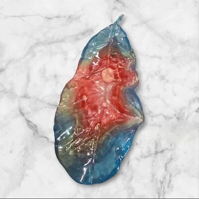 Handmade Epoxy Leaf Tray With Beach Glass And Shells From The OBX Of Nc - Image 1 of 4