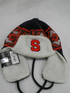 New Era Syracuse Orange NCAA Trapper Hat Cap Winter Ear Flaps Sherpa Lined - Picture 1 of 5