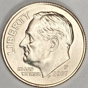 2007 P Satin Finish Roosevelt Dime US Coin 2133 C-1 - Picture 1 of 3