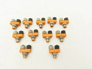 Lumberg ASBS 2 M12-4 Sensor Splitter 4-Pole T-Connector M12 Plug Lot of 11 - Picture 1 of 7