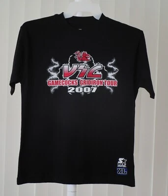 USC Gamecocks Gridiron Tour 2007 Boy's Tee Shirt Short Sleeve Black New Size 18 - Image 1 of 2