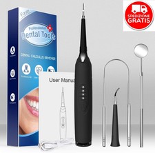 ✅ KIT RIMOZIONE TARTARO ELETTRICO SBIANCANTE DENTI RICARICABILE MACCHIE PLACCA