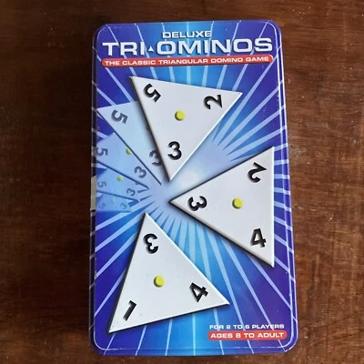 Pressman 2001 DELUXE TRI-OMINOS Tin Box Complete - Image 1 of 4