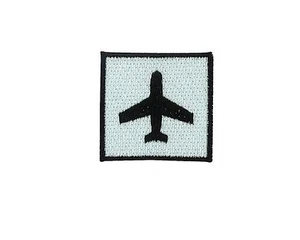 Patch backpack airsoft funny embroidered iron on plane airport pilot jet - Picture 1 of 1