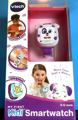 VTECH MY FIRST KIDI SMARTWATCH ~ GAMES, CLOCK FACES, TOUCH SCREEN, PET PALS - Image 1 of 4