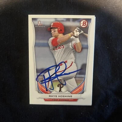Rhys Hoskins SIGNED 2014 Bowman Draft #DP122  (RC) AUTO  PHILLIES - Image 1 of 2