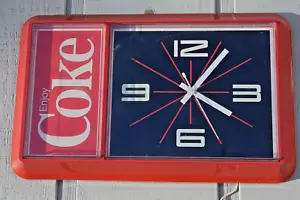Enjoy Coke Electric Clock Works Ridan 1984 - Picture 1 of 13