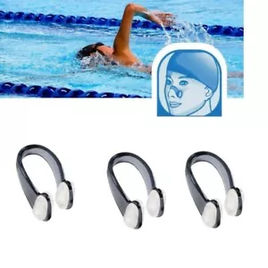 3 Stück Schwimmen Nasenklammer Tauchen Beschuetzer Kunststoff Nasenklammer - Bild 1 von 6